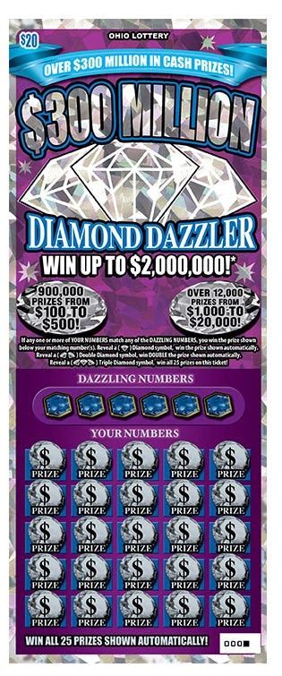 Winning $2 million Ohio Lottery scratch.